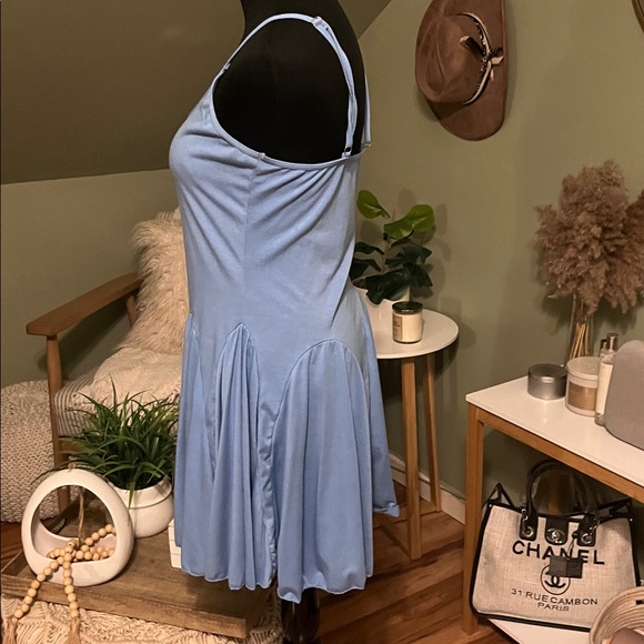 Light Blue Spaghetti Strap Dress - Picture 2 of 3